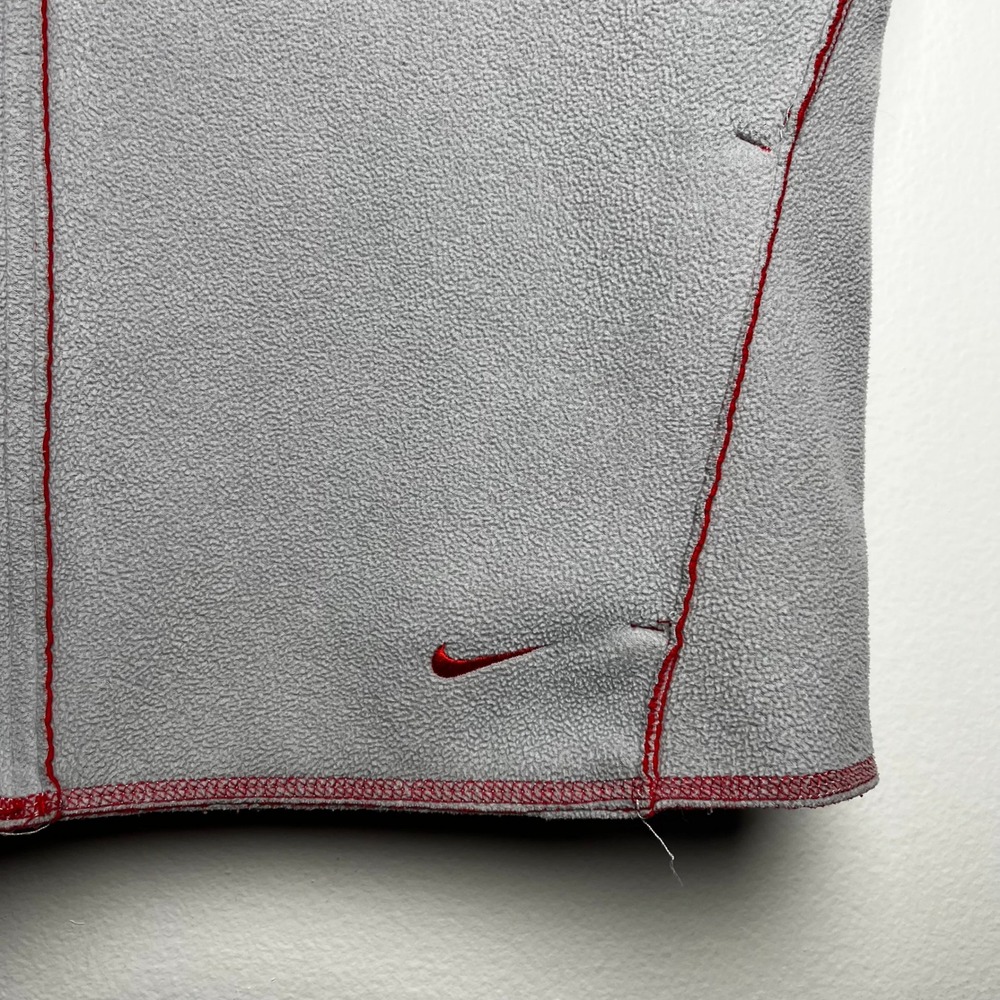 Nike Therma Fit Reversible Hooded Vest Textured Red Gray Boys size large 12-14 - Picture 11 of 14